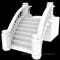 Custom outdoor Entrance Curved Staircase With Marble Treads